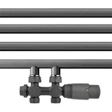 Kit Multibloc for Radiateur Raccordement Central Faucet Vannes Thermostatiques Anthracite, 50mm V1237-MS-626-284