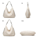 Women's Soft Leather Tote Bags 3pcs Fashion Handbag Wallet Shoulder Purse Set V1263-JX-3521