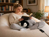 Keep cozy and warm with this adorable penguin-shaped heated plush toy, perfect for relaxing at home, V1341-ZY-WND3SY9P