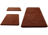 Soft Memory Foam Non-Slip Bathroom Rug Set, Plush Bath Mat Three Piece, Highly Absorbent Comfortable V1192-AZ-W-24647