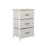 Levede Chest of 3 Drawers Bedside Table Beige CH1051-CR