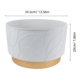 White Plastic Flower Pot with Luxury Texture for Orchid and Succulent Planters V1366-AZ2-W-21595