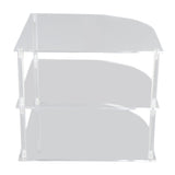 Acrylic Plate Organizer Holder Clear Corner Shelf 3 Tier Kitchen Cabinet Space Saver Bathroom V1294-YM0901-3117250070311