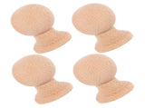 4Pcs Beige Wood Carved Finial Stair Post Caps Decorative End Caps for Bedposts Curtain Rods and V1192-AZ-W-24792