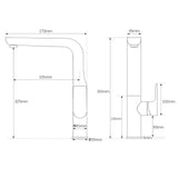 Brushed Nickel New Design Kitchen Mixer Sink Tap Laundry Faucet Swivel Spout V1233-KRF501N