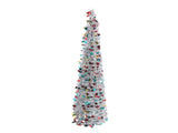 4.9ft PET Foldable Artificial Xmas Tree Sequin Pop Up Xmas Tree for Home Holiday Decoration Silver V1294-YM0901-3115240121612