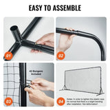 Soccer Rebounder Net, 12x6FT Iron Soccer Training Equipment, Sports Football Training Gift with V952-ZQHDWTZ126YCS0MY9V0