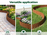 Green Fingers Garden Edging 10ft Metal Flexible Garden Border Corrugated Steel Lawn Edging Rust XFEL-GED-10FT-BZ