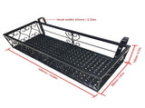 Iron Hang-ing Flower Railing Shelf Basket with Hooks Balcony Planter Pots Stand Holder for Outside V1294-YM0901-H39853
