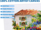 Painting Canvas Panel Boards - 5x7 Inch Art Canvas,24 Pack with 9 x12 Inch Canvas Panel Super Value V1258-DP02-C-1015
