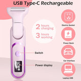 Women's Whole Body Electric Hair Removal Device, Painless Hair Removal, Type-C Fast Charging .pink V1232-NSTMJ001
