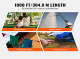 Braided Nylon Rope, 5 mm x 304.8 m, 32 Strands, 3.20kN Breaking Strength Outdoor Climbing Rope, V952-HCCLSNL316INDUEVBV0