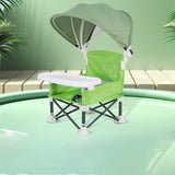 Portable Foldable Highchair for Children with Sunshade and Removable Food Tray, Pink V1188-MS-325-1211