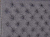 Bed Head Double Size French Provincial Headboard Upholsterd Fabric Charcoal V43-BED-SENDCHA