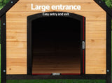 i.Pet Dog Kennel Extra Large Wooden Outdoor House Pet Puppy House XL Crate Cabin Waterproof PET-GT-DH6-L