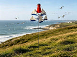 Windmills Wind Sculpture Large Metal Nautical Art Garden Windmills Sailboat Wind Spinners Decor for V1369-AZ3-W-15223