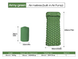 2pc Ultralight Inflatable Camping Sleeping Mat with Integrated Pillow - Waterproof 40D Nylon V888-ELOSUNG35938