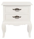 French Provincial 2 Drawer Side Table V199-LT002FPWH