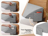 Giselle King Bed Wedge Pillow For Headboard, Close Gap And Stop Pillows Sliding, Perfect For Dorm Or PILLOW-GAP-WDG-K-GY
