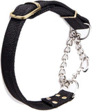 Stainless Steel Nylon Chain Martingale Collar Comfort Heavy Duty Large Dog Collar Escape Perfect for V1258-DP02-F-546