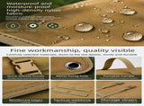 khaki Waterproof Camping Ground Mat 200 x 75 cm High Density Oxford Fabric, Roll Up Portable V888-ELOSUNG58060