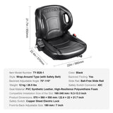 VEVOR Universal Forklift Seat Wrap-around Forklift Seat Adjustable Back Seatbelt V952-CCZYBGKAQD009OS2EV0