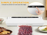 Food Vacuum Sealer Machine, 60KPA Strong Suction, Dry/Wet Modes, 20 Vacuum Seal Bags for Food, V1192-AZ-W-2509