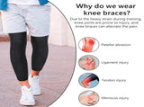 Hautllaif Full Leg Compression Sleeves 2 Pack anti Sliping Ventilation Long Knee Support with Wraps V1370-AZ4-17605