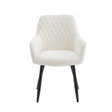 Neo Cindy Ivory Fabric Dining Chair 2-Piece Set V195-CINDY-IVORY