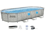 Bestway Swimming Pool 549x274x122cm Steel Frame Above Ground Pools Filter Pump Ladder 13430L BW-POOL-549-56717