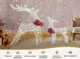Jingle Jollys Christmas Lights 2pcs Reindeer Set Fairy Light 170 LED Decorations XMAS-MOT-2DEER-WARM