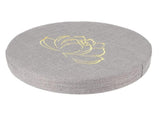 Embroidery Linen Cushion Thickened Round Straw Yoga Mat Home Balcony Seating CushionGray 1 V1294-YM0901-3111200222112