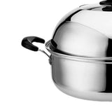 Steam Pot with Clear Lid 201 Stainless Steel Multipurpose Stock Pot Kitchen Cookware for Cooking V1294-YM0901-3118230431511