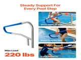 Pool Rail, 137.1 x 81.3 cm Pool Handrail, 100kg Load Capacity Heavy Duty 304 Stainless Steel V952-BXGYCFSYM543YO17Y001V0