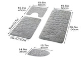 Kdkad Bathroom Rugs Sets 4 Piece, Non Slip Memory Foam Bathroom Rugs, Machine Wash Bathroom Mat Set, V1189-WXFWAL-20260326-01931