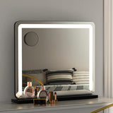 Embellir Makeup Mirror 60x50cm Hollywood Vanity with LED Light Tabletop Black MM-E-FRAME-5060LED-BK