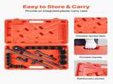 3/4 in Drive Impact Socket Set, 21 Pieces SAE 3/4 in to 2 in, 6 Point Cr-V Alloy Steel for Auto V952-CJ1CRV2134SAERCDUV0
