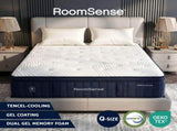 RoomSense Queen Mattress, 34cm Thick Medium Firm Hybrid Mattress for Back Pain Relief, Tencel XFKF-MA-1666-34-Q