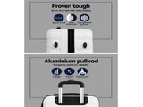 Wanderlite 3Set 20-24-28 Inch with TSA Lock Spinner Travel Suitcase Carry On Hard Shell LUG-ABS-AJ-3SET-WH