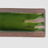 Platter Rectangular 52cm Earth Bright Green Glaze V637-C0752