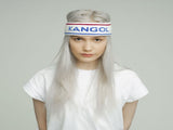 Kangol Bermuda Stripe Headband Stretch Sweatband - White/Ciano - One Size V563-K3302ST-WC130-1SZ