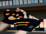 BLACK Cat Paw Fingerless Electric Heating Gloves, 3 adjustable heating levels, washable, 2000mAh V1232-MZST002