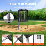 9 Hole Baseball Softball Pitching Net 9 Pocket Hitting Practice 28"x27" V952-DXGBQTQW2826IBCOYV0