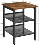 End Table Industrial Side Table Mesh Shelves V178-62184