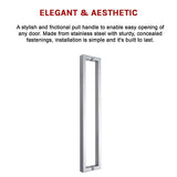 Entrance Door Pull Handle Brushed satin 1200mm V63-837621