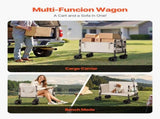 Collapsible Folding, 550lb Load & 220L, 2 in 1 Foldable Cart Converts to Bench, Utility V952-ZDHYBXSSTCHSZ4NS1V0