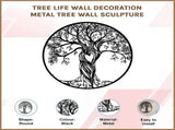 Tree Life Wall Decoration Metal Tree Wall Sculpture V63-842501