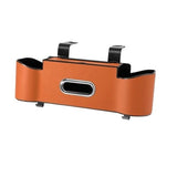 OrangeMultifunctional Car Seat Back Organizer - Nappa Leather Tissue Box Holder with Cup V888-ELOSUNG56213-1