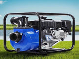Giantz 3" Petrol Water Pump 7HP Max 4-Stroke 210cc High Flow 60,000L/H Max Transfer Engine, Fire PUMP-3INCH-235-BUBK