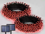Solar String Lights Outdoor, 2 Pack LED Solar Outdoor Lights Solar Fairy Lights with 8 Lighting V1107-124-84325-RED3